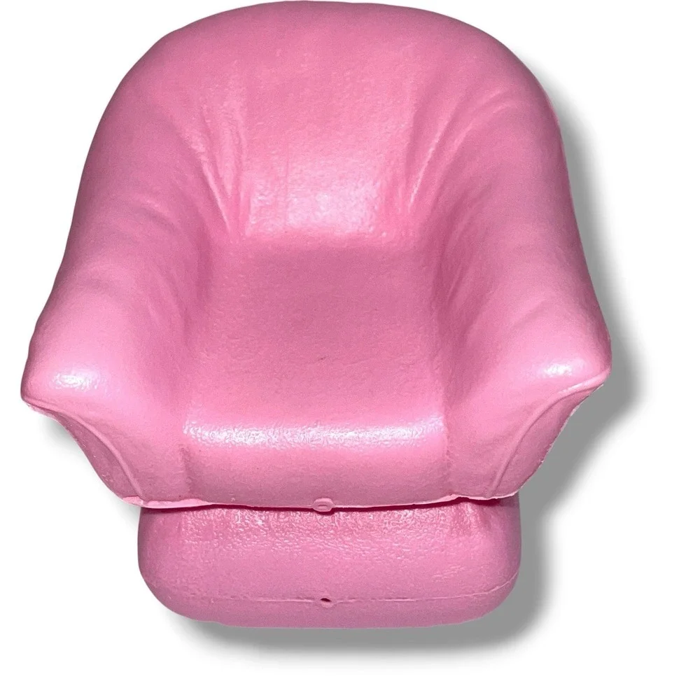 Vintage‎ Mattel 1987 Pink Living Room Chair And Cabinet